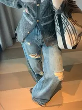 夏用 デザインデニムパンツ【ダメージ加工・レディース・フィット】