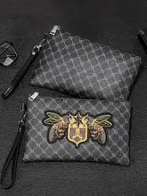 刺繍デザインのハンドバッグ【横型・トレンドスタイル・スマートフォン収納可能】