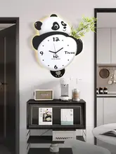 かわいい熊猫デザインの壁掛け時計【現代的なシンプルスタイル・静音タイプ】