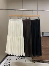 金糸ベルベットのネット生地ハーフスカート【秋冬用・ハイウエスト・Aライン・ベージュ】