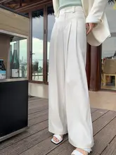 烈儿LRKS ウール製 ワイドレッグパンツ【ストレート・スリム効果・秋冬用】