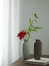 手作り花瓶 和風 禅意 粗陶 レトロ アート 演出 花を挿すために