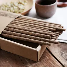 無塗装・無蝋の鶏の羽木製箸10双セット【ギフトボックス・和風デザイン】