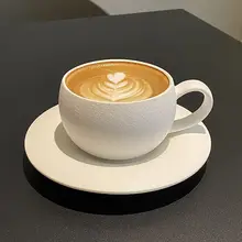 レトロマットストーン調 陶器エッグカップコーヒーカップセット【ラテアート・アフタヌーンティー用・ギフトにも最適】