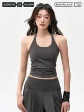 美しい背中を演出！ヨガ用ノースリーブトップス【ランニング・トレーニング・フィットネス対応】