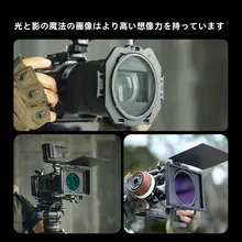 可変クリンチフィルター用マジックシェード【写真撮影用・薄型・円形・調整可能VNDフィルター・黒柔・白柔】