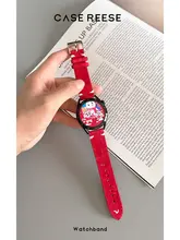 スマートウォッチ 交換ベルト ナイロン レザー シリコン マグネット式 赤 お正月 迎春 Huawei Watch GT5 GT4 GT3 Apple Xiaomi 対応