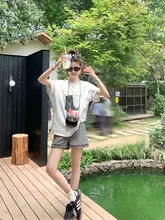 ハイウエストリボン付きブラックホワイトチェック柄ショートパンツ【レディース・夏用・カジュアル】