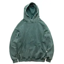 420G重厚コットン製ロウ染めウォッシュフードパーカ【メンズ・ルーズフィット・ストリートファッション】