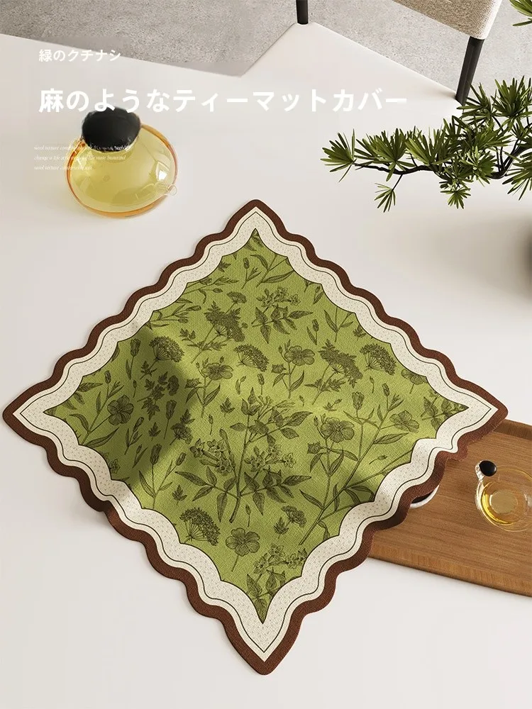 防塵加工長方形テーブルカバー：新中式デザインで茶室に最適なダストカバー