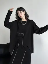 不規則デザインの長袖トップス【ファッション・オーバーサイズ・秋用】