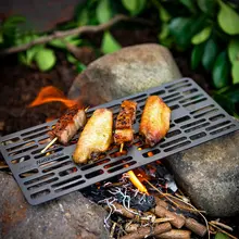 アウトドア用チタン焼き網【携帯型・キャンプ用・チタン合金製】