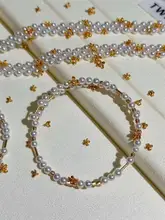 天然淡水真珠ブレスレット【桂花シリーズ・手作り・多重巻き】（セットアップ対応）