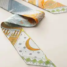 高級シルクスカーフ【ツイル・ヘアバンド・100%絹】