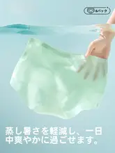 極上の柔らかさのアイスシルク女性用ショーツ【抗菌・中腰・透けにくい・三角形】