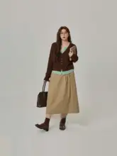 ロングスカート レディース 大きいサイズ ぽっちゃり Aライン タック入り ウォッシュドコットン テクスチャー 着痩せ 春物