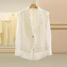 デザイン性のあるウエストフィットジャケット【二重構造・スリムシルエット】（セットアップ対応）