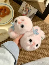 可愛いピンクのウサギ型ファー製イヤーマフ【折りたたみ式・冬用・防寒】