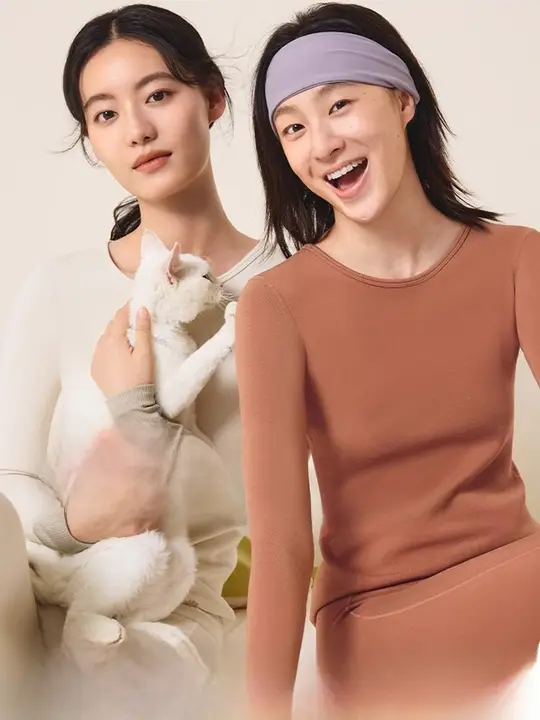 保温インナーウェア【女性用・スリムフィット・背中なし・吸汗】（セットアップ対応）