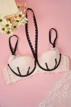 フレンチスタイルのレースブラジャーセット【夏用・薄手・防下垂・女性用】