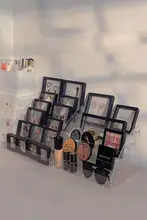 コスメ収納ボックス アクリル製 卓上 リップスタンド アイシャドウ メイク用品