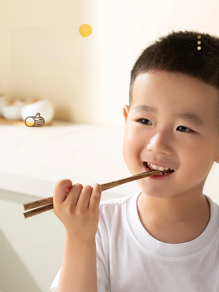 かぎ棒の使い方と選び方：子供用練習箸【17cm・実木・中式デザイン】