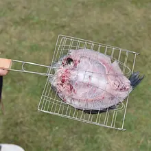 アウトドア用 バーベキュー用 しっかりした網目の焼き魚トング【肉や鶏肉をつかむのに最適】