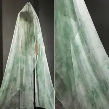 草木染めダブル面透け感シフォン生地【肌理プリント・DIYデザイン用・クリエイティブ背景】