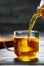 ガラス茶碗 功夫茶素材 透明 小茶碗 持ち手付き