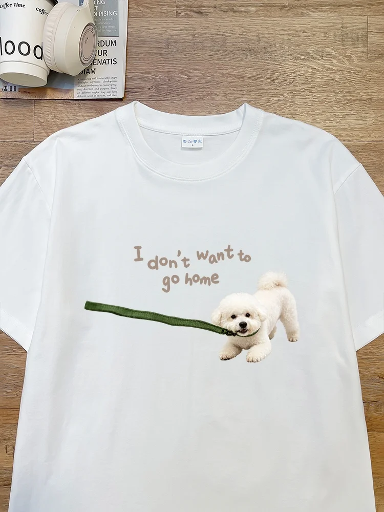 可愛い白クマプリントTシャツ：男女共用の親しみやすいデザインと高透气性の実用性