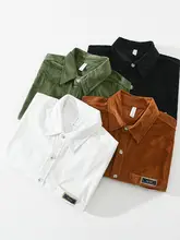 長袖コーデュロイシャツ【春秋用・ゆったりフィット・男性用・カジュアル】