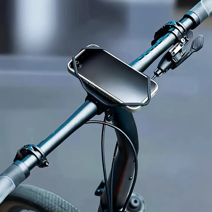 折りたたみ自転車用スマートフォンホルダー【シリコン衝撃吸収・軽量・耐久性】