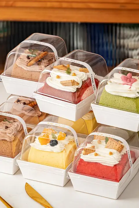 スイスロール用パッケージボックス【高タイプ・単品カット用・密封仕様】