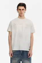 アメリカンビンテージ ダブルカラー 破れ加工 Tシャツ【ストリートスタイル・ショートスリーブ】