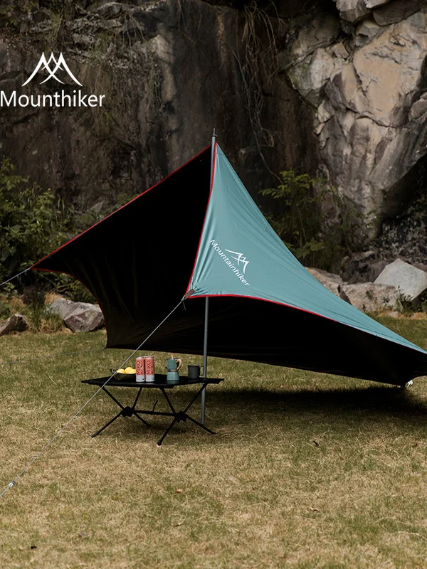 MOUNTAINHIKER ブラック防水テント：キャンプ用ポータブル折りたたみ式の実用性と性能解析