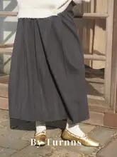 By turnns Aラインプリーツスカート【通勤・レトロ・シルエットを美しく見せる】