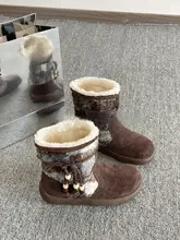 冬用 保温厚底雪地靴【女性用・極上の柔らかさ・ファー付き】