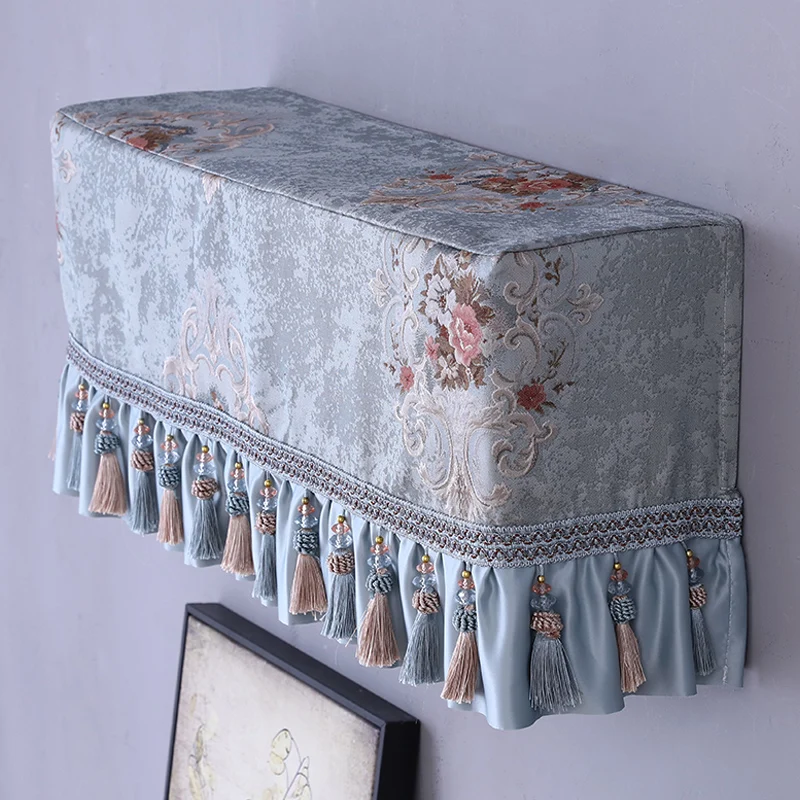 エアコン室外機カバー 壁掛け用 布製 欧式 ファンタジー柄 1.5匹対応