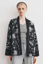 国風デザインのビーズ刺繍和風コート【宋織・重工仕上げ】