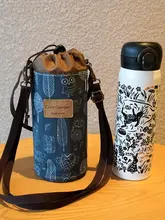 防水保温デザインの水筒ケース【かわいいキャラクター・斜め掛け・厚手・丸型】