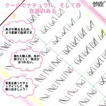 ナチュラルなフェイクまつ毛【流れる毛質・セグメントタイプ・下まつ毛用】