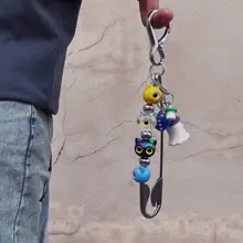 猫モチーフのクリンフィットキーホルダー【アメリカンヴィンテージスタイル・パンツチェーン付き】