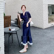 大人の魅力を引き立てる！エレガントなロマンティックブルーのマーメイドドレス（セットアップ対応）