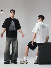 プリントラウンドネックTシャツ【夏用・男性・フィット】