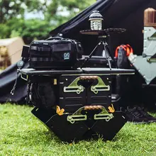 TNR アウトドアキャンプ用 25L メタルマルチ収納ボックス【亜鉛メッキ・車のトランク用】