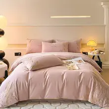 秋冬用コットン製加厚四点セット【高級感ある長綿使用・布団カバー・シーツ・枕カバー】（セットアップ対応）