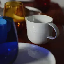 手作り 陶器製 彫刻マグカップ【フォレストデザイン】