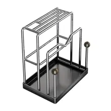伸縮式ステンレス製水切りラック【多機能・キッチン用・調理器具収納】（セットアップ対応）