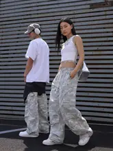 CBXLAB ミリタリーカモフラージュパンツ【冷灰色・春季用・ストリートダンス・ジャズダンス対応】