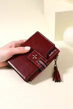 スタイリッシュな折りたたみ式レディース財布【多カードポケット付き・ショートタイプ】